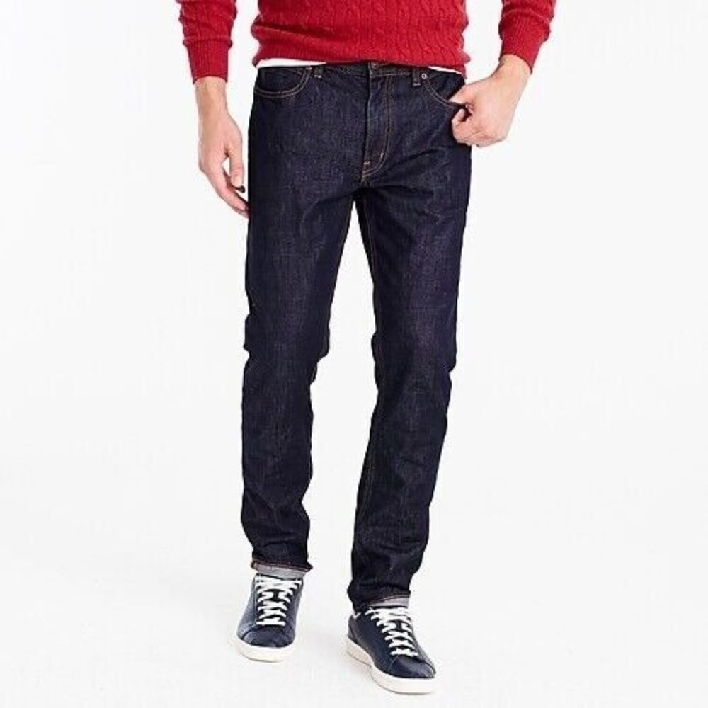 J Crew Mens Straight-fit jean in rinse wash J7570 Size 32X33 $69